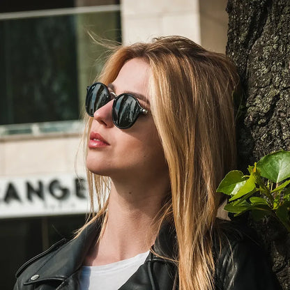 RAYBAN ROUND FLECK NEGRO+ESTUCHE TIPO ORIGINAL