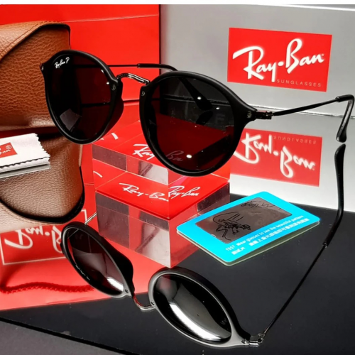 RAYBAN ROUND FLECK NEGRO+ESTUCHE TIPO ORIGINAL